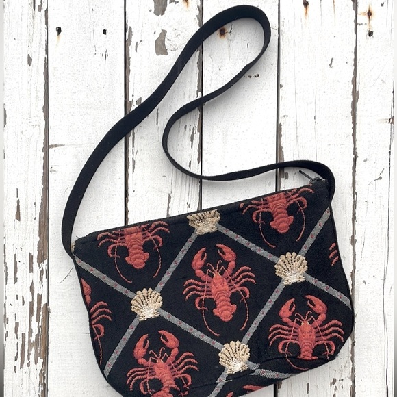 Vintage Handbags - Vintage Lobster and Seashell Seaside Purse